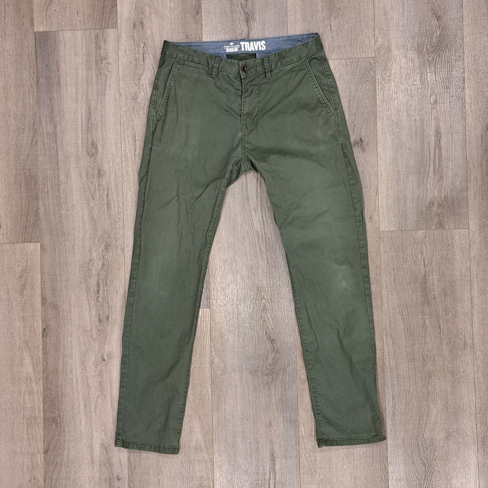 TOM TAILOR 'Travis' Green Chinos